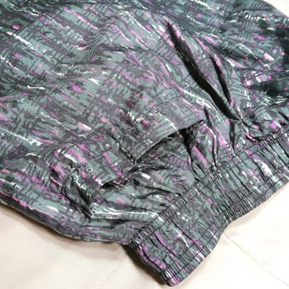 CHAMPION Vintage 90s/00s Retro Cybercore Techno Matrix Print Swim Trunks S
